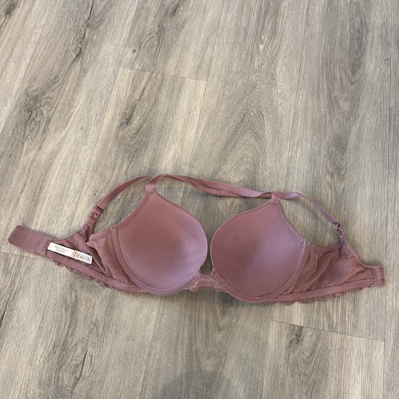 Victoria's Secret dream angle push up Pink Lace Trim Bra size 32DD - Picture 6 of 8